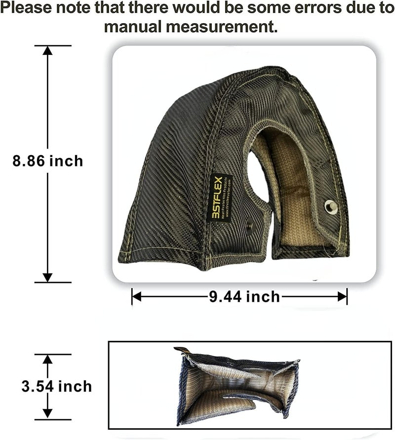 BSTFLEX Carbon Fiber Turbo Blanket T6 Heat Shield Turbocharger Blanket Fastener Springs for T5 T6 Turbine - Image 2